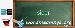 WordMeaning blackboard for sicer